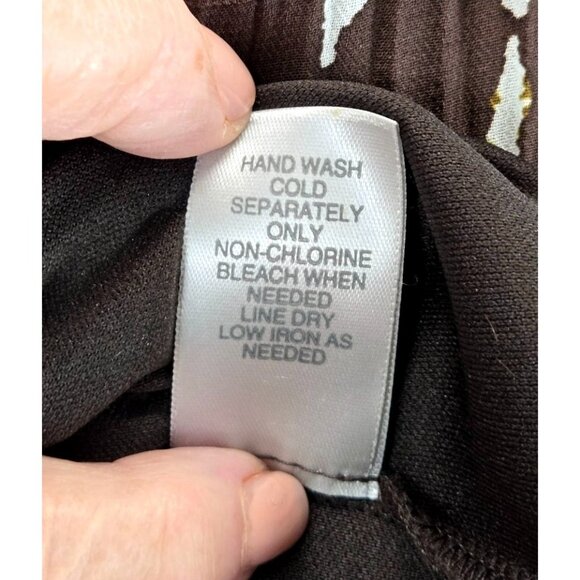 Jumper Dress Brown White Maxi 8/20 Avenue Geometric Tribal Print African Party - Picture 10 of 15